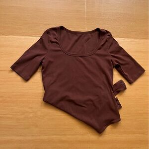 SHEIN Deep Brown Bodysuit